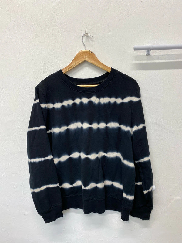 Fabulous M&S sweatshirt tie dye Uk16 black & white JB001
