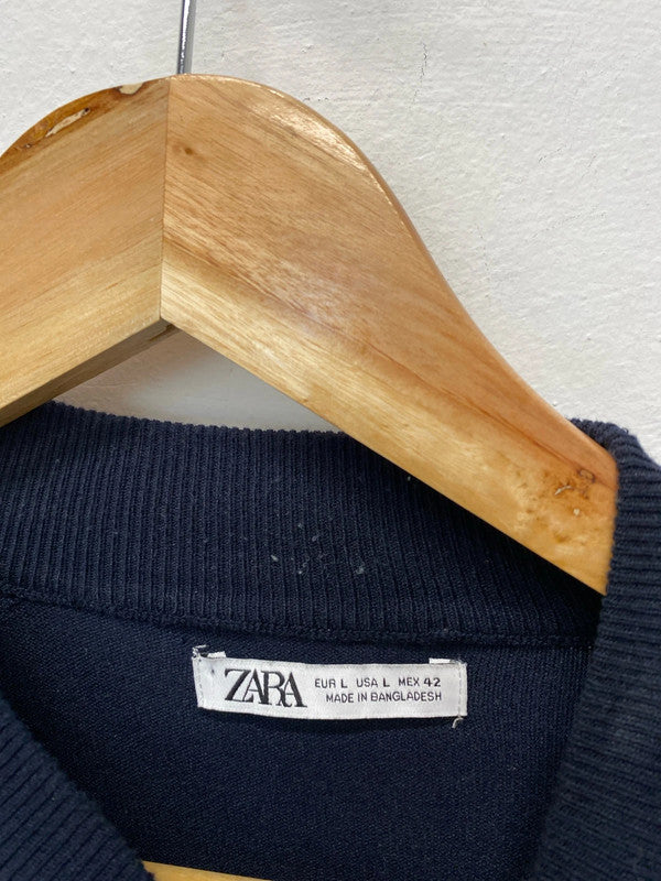 Fabulous Zara Navy Blue knit high neck men’s jumper UkL JB001