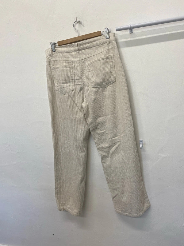 Fab B.Young cream ByDanna Pants wide leg ankle boho Uk10 CD001