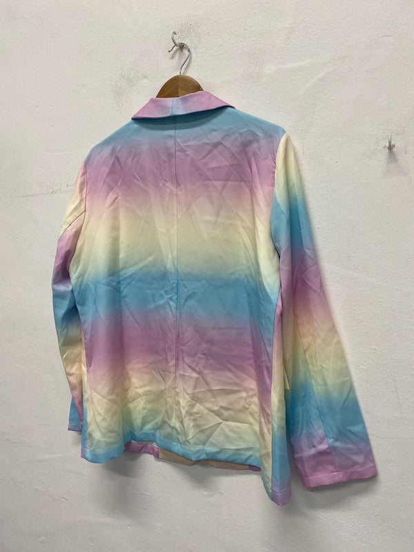 Fabulous rainbow Shein Blazer Uk XXL 16-18 rainbows 🌈 YM001