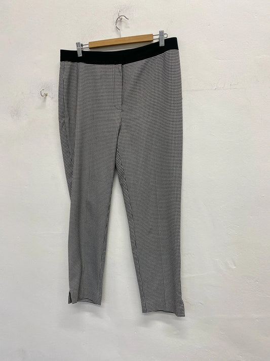 Fabulous M&S slim houndstooth trousers Uk16 classics LB001