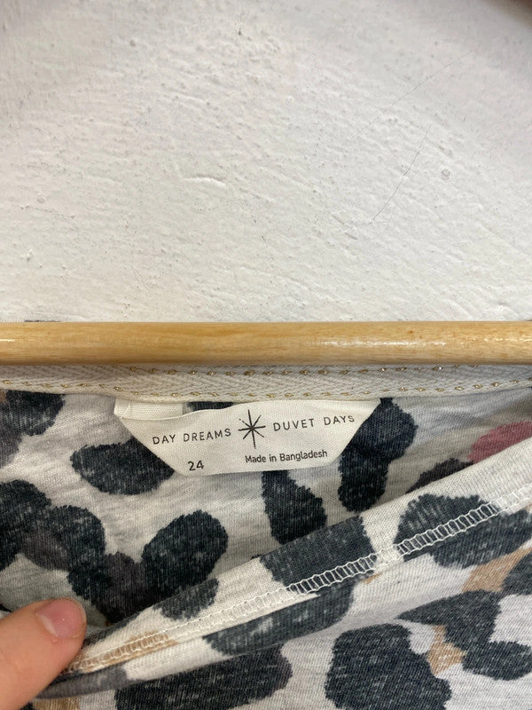 M&S Duvet Days Fabulous Multicolour Animal Print Night Dress UK 24 LK006