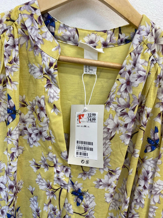 Lovely H&M x anna glover like botanical blouse nwt UK M IM001