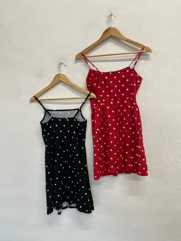 Stunning duo of polka dot summer dresses asos UK S #3 KM004