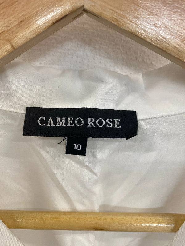 Cameo Rose Elegant Ivory Belted Blouse UK 10 MB001
