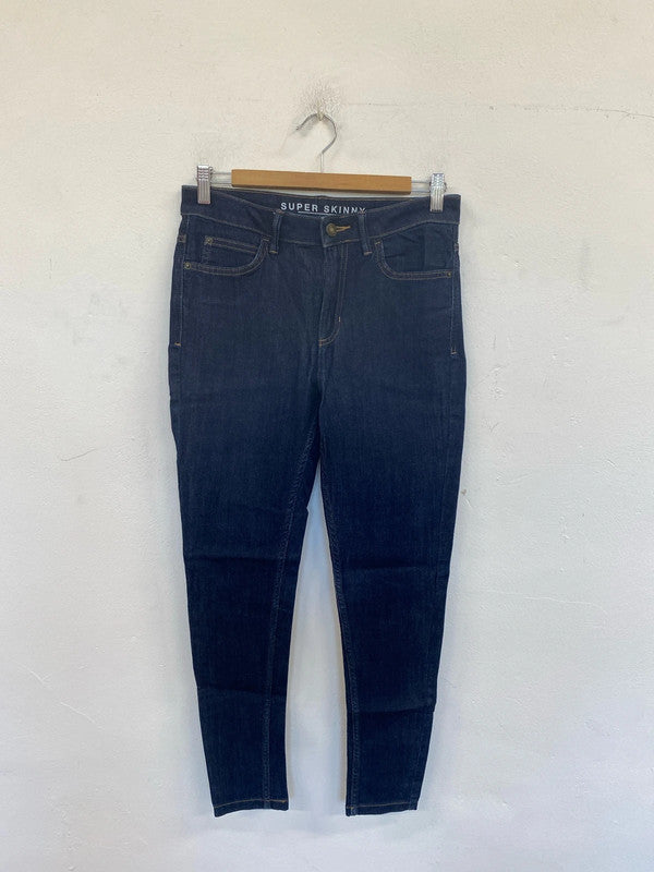 M&S Stylish Navy Super Skinny Jeans UK 10 SW001