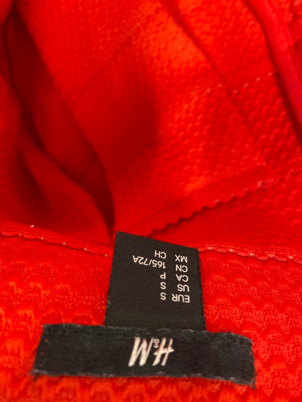 Fabulous bright Red textured skirt H&M UkS tiered formal occasion CF002