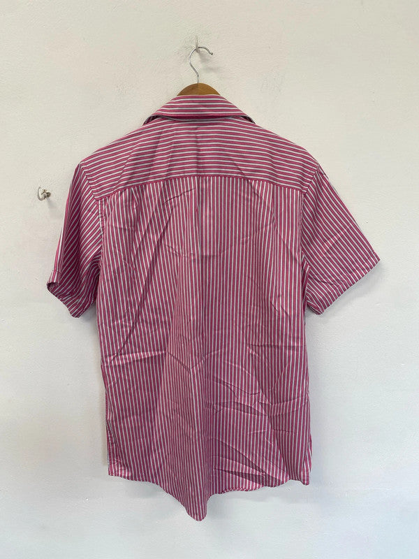 Duo of men’s striped shirts Next 16/16.5” blue Pink ND001