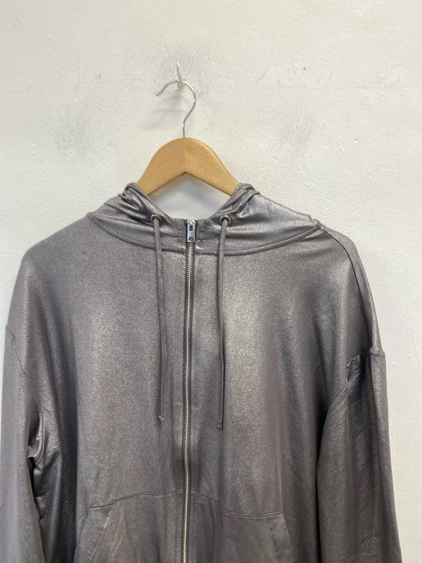 Stunning H&M x coachella lilac metallic zippy hoodie UK L JB001