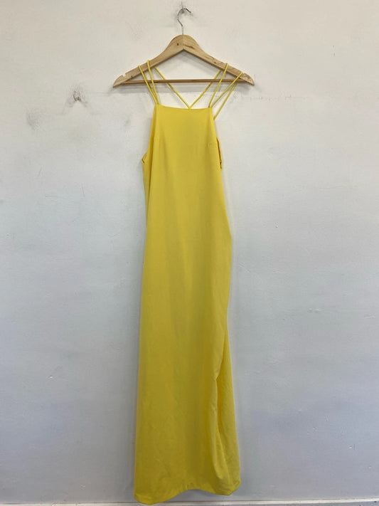 AQAQ Fabulous Yellow Maxi Dress UK 8 CJ001