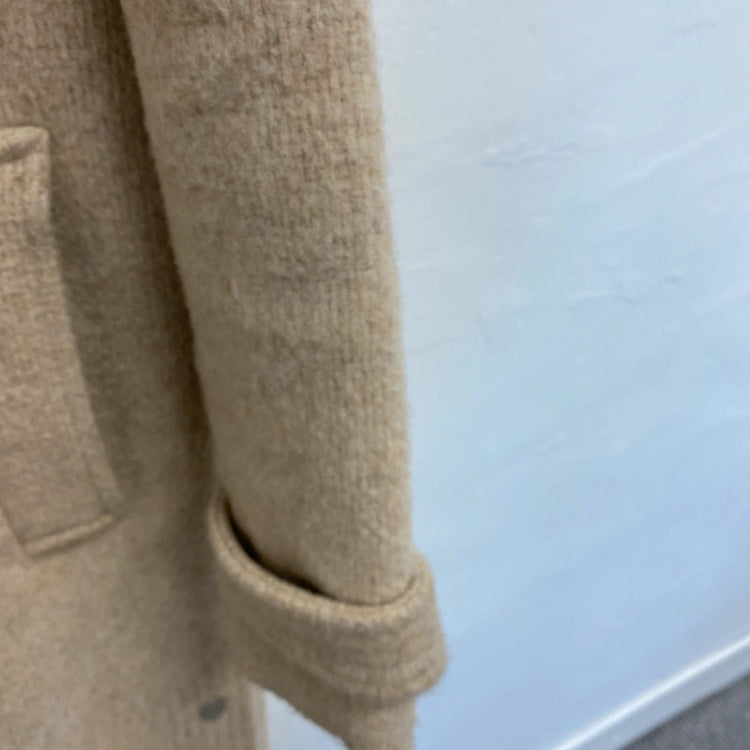 Fabulous Karl Lagerfeld Oatmeal biscuit overcoat Uk12 JR001