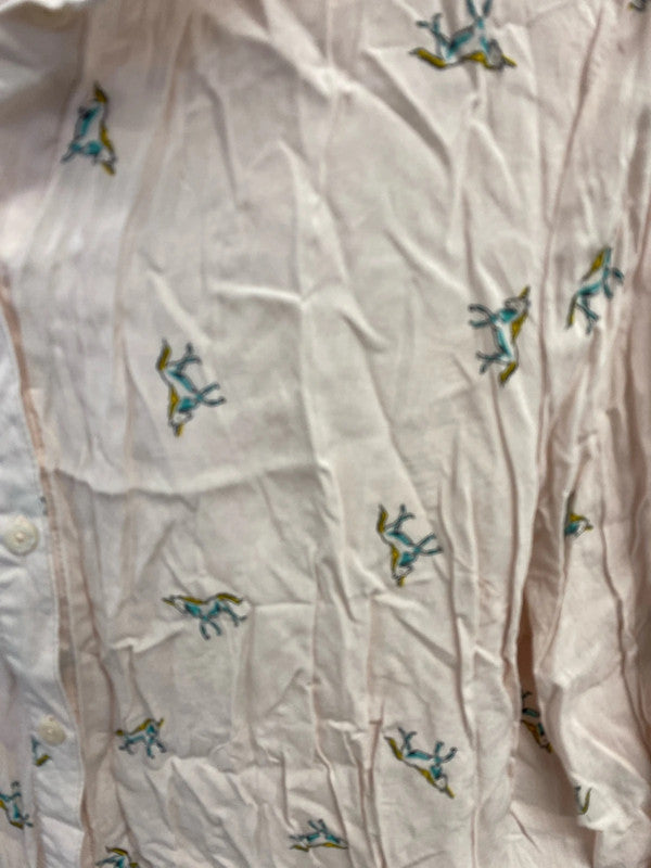 Fabulous Rose Unicorn Topshop blouse Uk16 JR001