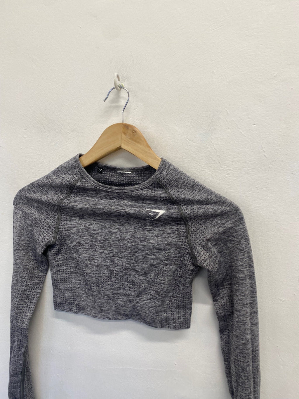 Fabulous Gym shark Gym top UK 8 Light Grey SA514