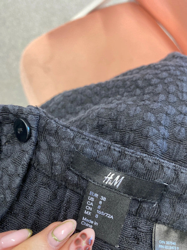 Lovely h&m grey leopard midi skirt UK 10 RG99