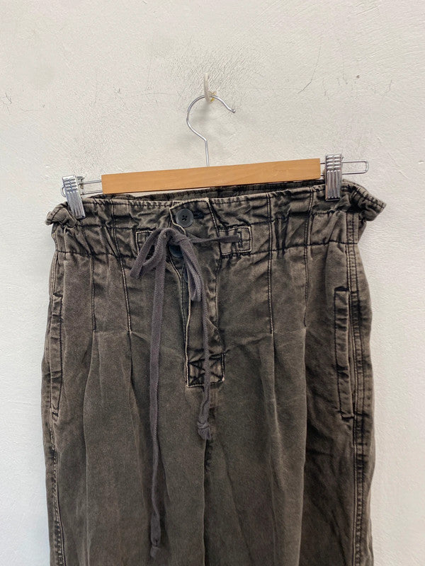 Lovely free people grey washed drawstring cuffed joggers UK XS RF001