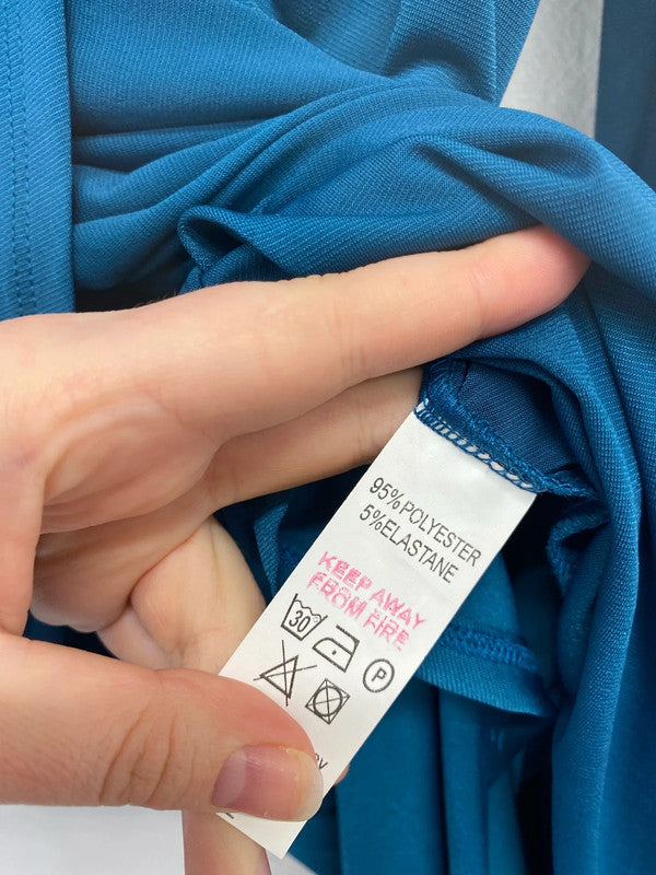 Jenerique Stunning Sea Green Asymmetric Midi Dress UK 10 CD001