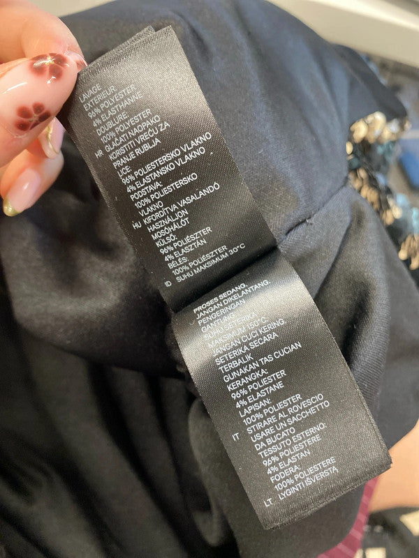 Lovely h&m gold green reversible sequin midi skirt UK L MD002