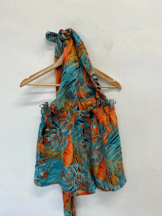 Fabulous tropical Playsuit Uk M Shein party Ibiza LK009