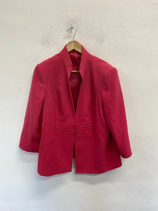 Stunning Edinburgh woolen mill isle occasion pink jacket UK 18 IZ001