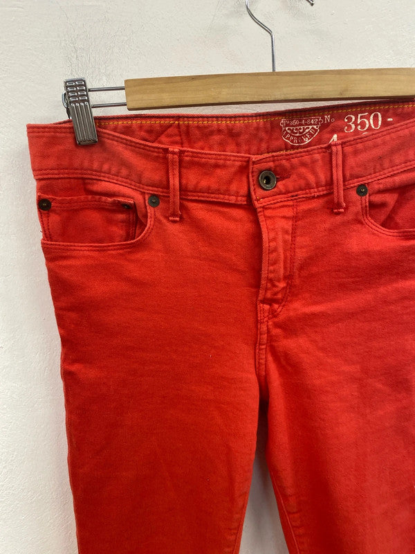 Jack Wills Fabulous Coral Red Skinny Jeans UK 8 MM005