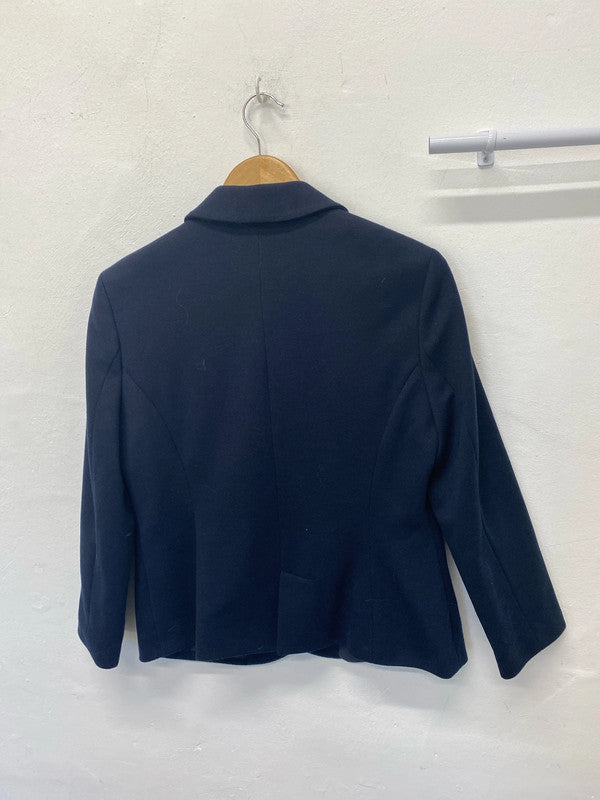 Fab New Look textured navy blazer Uk14 classic AO001