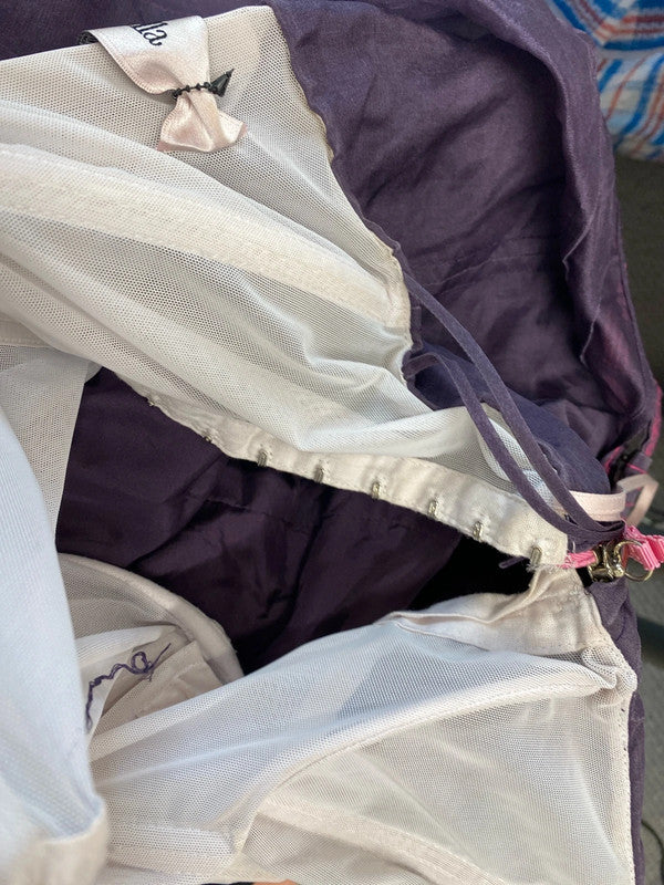 Fabulous Rare 1990’s Luella occasion event dress UK14 purple pink KN003