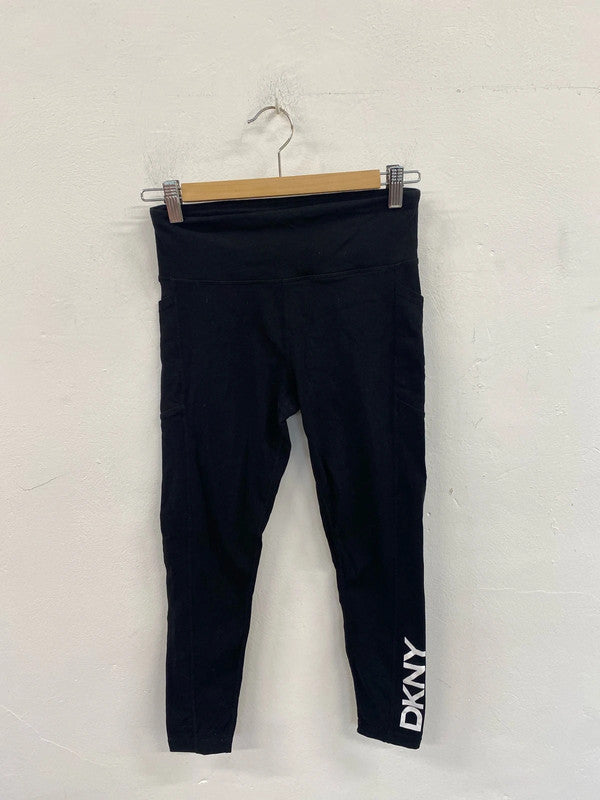 Fabulous DKNY black sport leggings uk 8 HA001