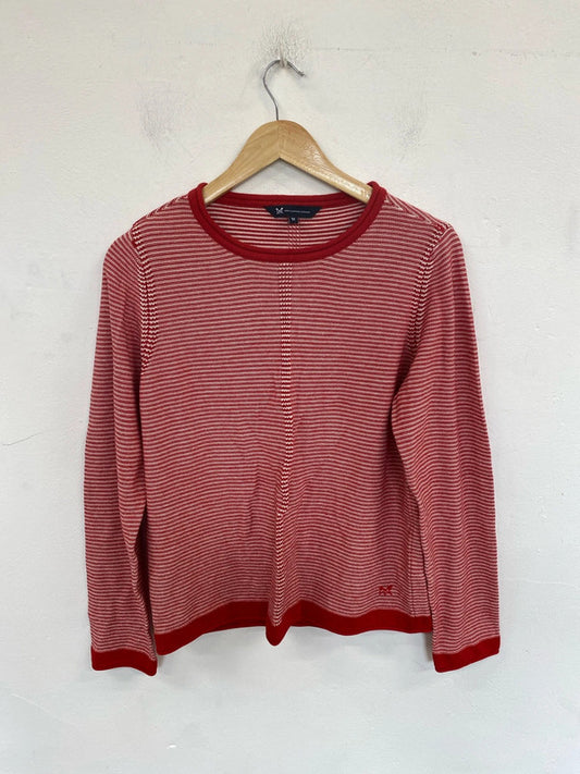 Crew Clothing Chic Red & White Stripe Jumper UK 12 MM005