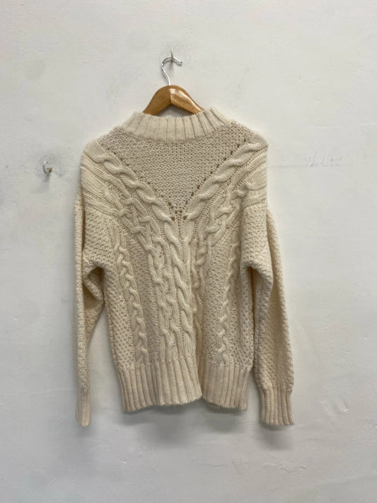 Lovely papaya cream knit jumper UK M JW002