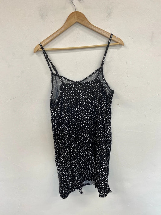 Pimkie Preppy Black & White Polkadot Mini Dress Size XL LB010