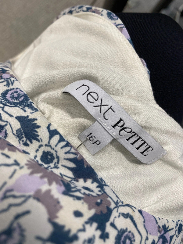 Gorgeous next petite new lilac floral sparkle cami UK 16 petite FR001