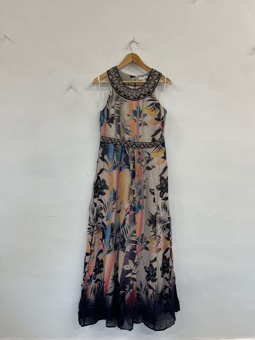 Stunning Monsoon Egyptian floaty occasion Dress UK12 Multicoloured KS544