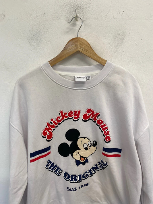 Fabulous Primark Mickey Mouse printed white jumper XL KM005