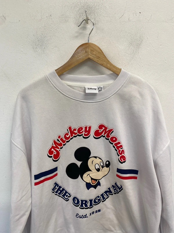 Fabulous Primark Mickey Mouse printed white jumper XL KM005