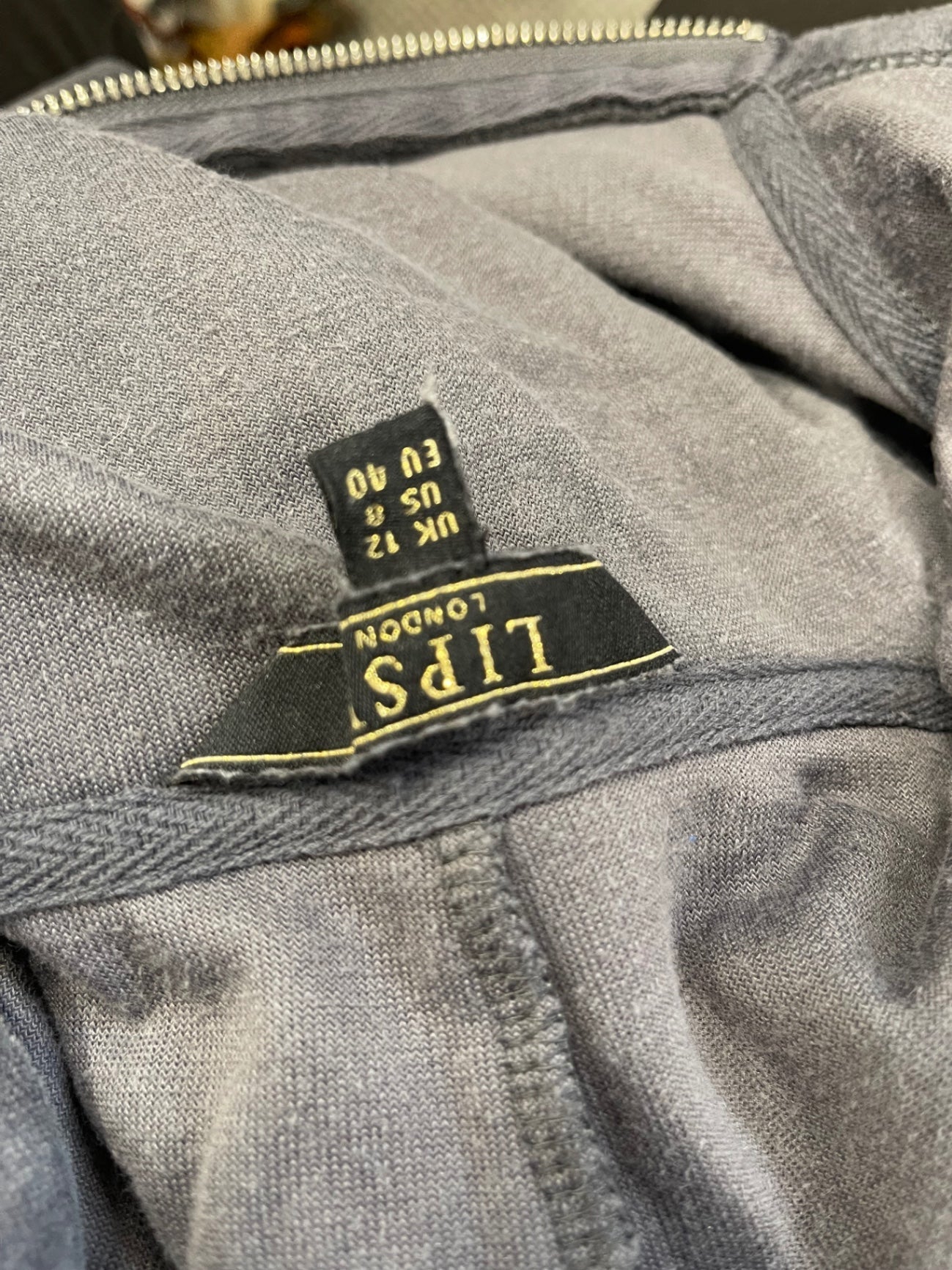 Stunning Lipsy Velour Y2K Tracksuit UK12 Grey KS544