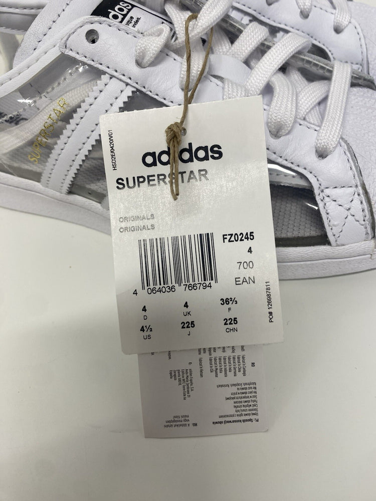 Adidas Superstar Transparent Trainers UK 4 LB002