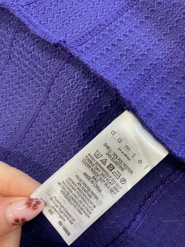 Stunning damsel in a dress jasmine bandage purple dress midi UK 16 MW001