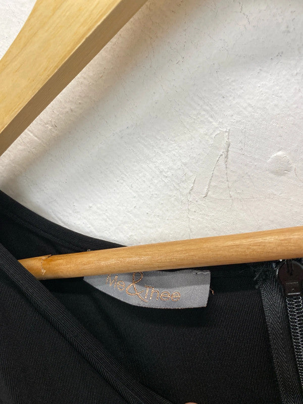 Fabulous Me & Thee black stretch heavy jumpsuit Uk10 LH002