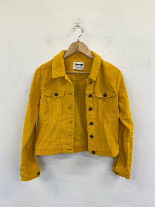 Noisy May Gorgeous Sunflower Yellow Corduroy Jacket Size M LN001