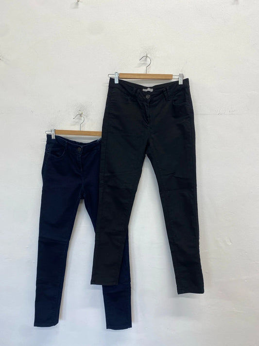 Gorgeous casual comfy duo of Jeggings by M&S navy black UK 10 SW001 #25