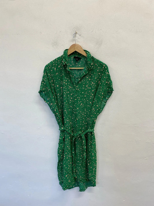 Fabulous Monki ditsy splodge tunic dress belted UkM JR001