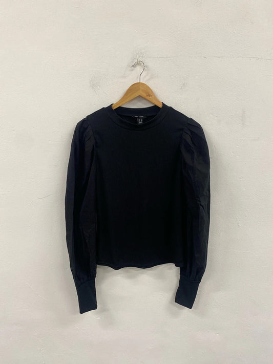 Stunning new look ribbed top with puffed sleeves uk 14 KS002