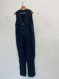 Stunning Topshop Jumpsuit UK 16 Charcoal Grey casual DM561