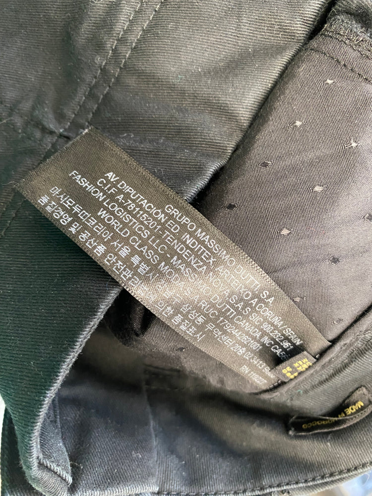 Fabulous Massimo Dutti Black Cotton linen trousers Uk10/12 SS002