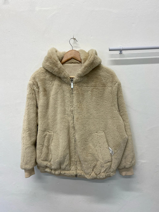 Fabulous Reversible faux fur cream Zara bomber UkXS SD002
