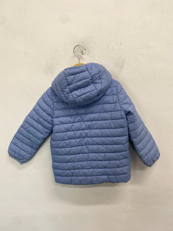 Lovely joules children’s puffer lilac rainbow coat age 5 KN003