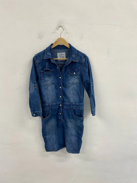 Gorgeous denim Soul&Co mini dress pop studs L MS002