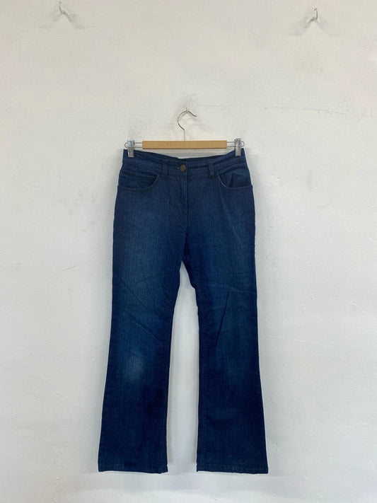 M&S Fabulous Navy Wide Leg Jeans UK 8 MM005