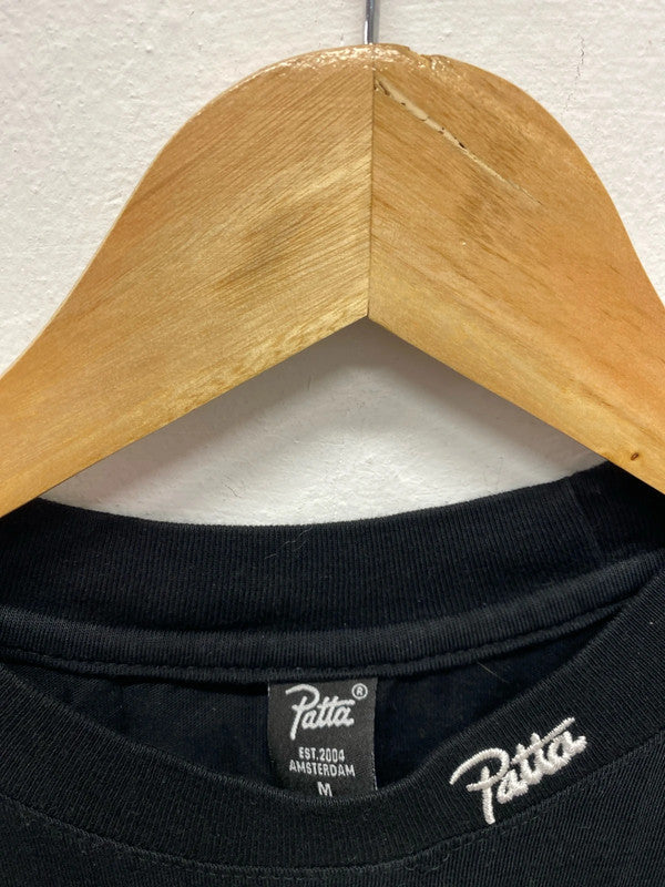 Great Men’s Basic Patta black T shirt UkM cotton LL003