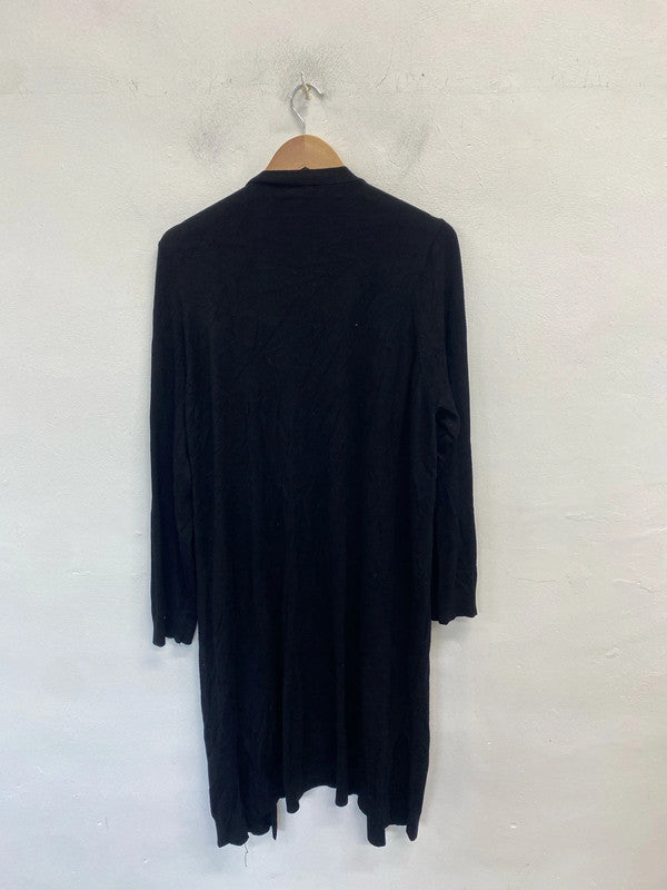 Lovely tu black longline cardigan UK 22 RG021